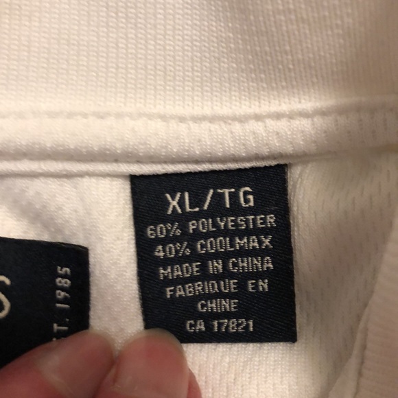 RIGGINS PERFORMANCE COOL MAX XL WHITE SHORT STRAIGHT SLEEVE GOLF SHIRT #… - Picture 9 of 9